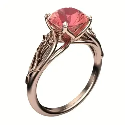 Anillo Vid & Flor Rojo