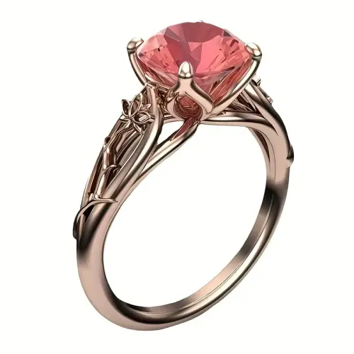 Anillo Vid & Flor Rojo