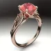 Anillo Vid & Flor Rojo