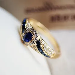 Anillo Zirconia Azul